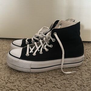 Black Platform Converse (slightly used)